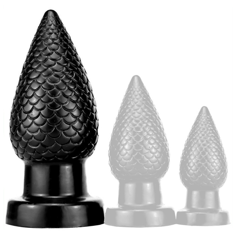 DarkSil Plug PineCock L 14 x 6.5cm Noir